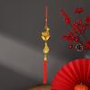 2027 Chinese New Year Goat Hanging Ornaments Gold Lucky Design Red Tassels Spring Festival Home Wall Decor