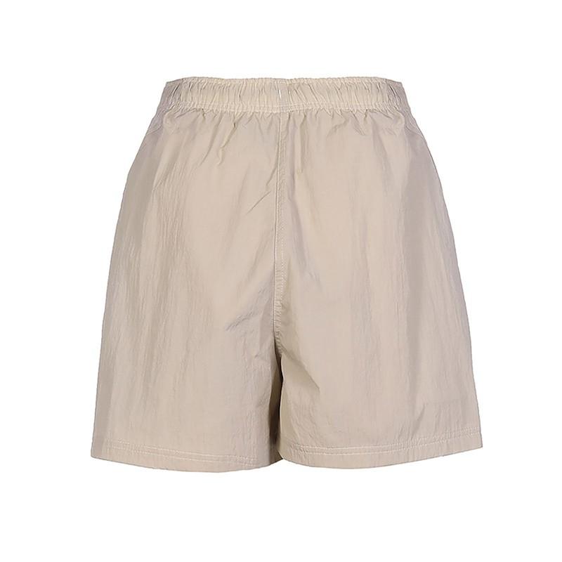 Nike Sportswear Swoosh Logo Pattern Drawstring Solid Regular Shorts Women Shorts Khaki DD5593-206