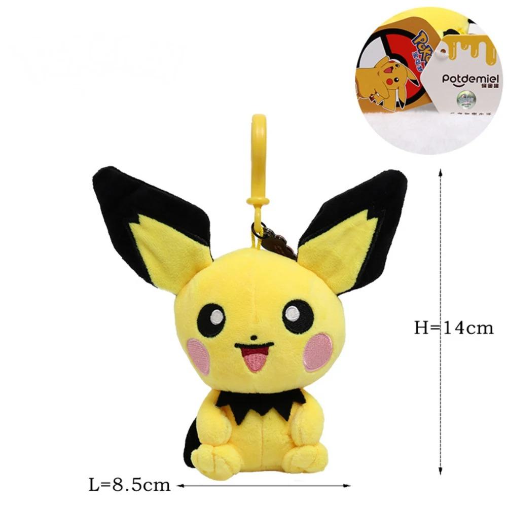 Manga Pikachu Keyring Gengar Togepi Sprigatito Mew Jigglypuff Mimikyu Filled Plaything Adorable Fluffy Keychain Plushies Ornament Favors
