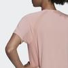 Adidas Round Neck Logo Print Short Sleeve T-Shirt Women Tops Pink HC0576