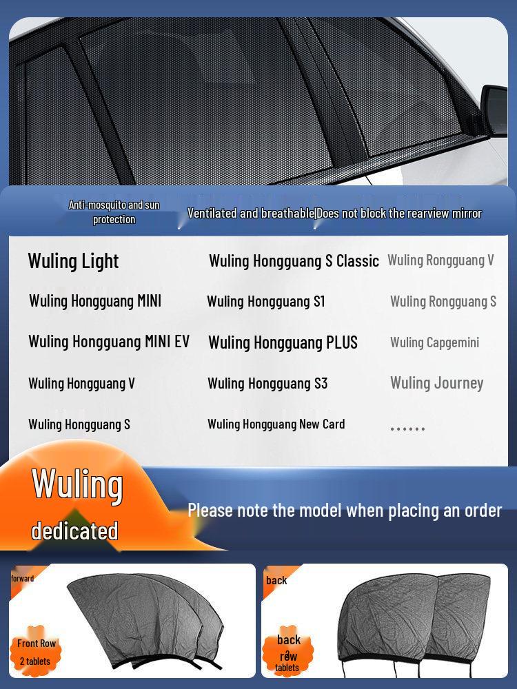 Car Window and Sunroof Anti-Mosquito Mesh: Insect-proof Sun Protection Screen & Curtain.