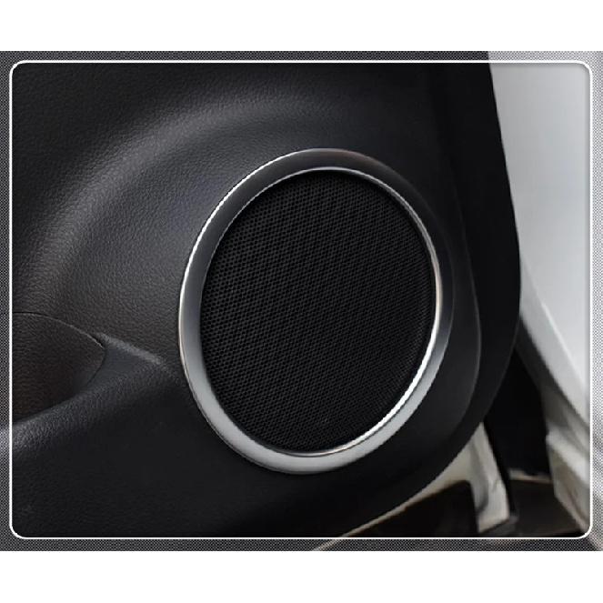 For Hyundai Kona 2017 2018 - ABS Door Audio Speaker Sound Ring Frame Stereo Cover Trim Sticker Car Styling Accessories