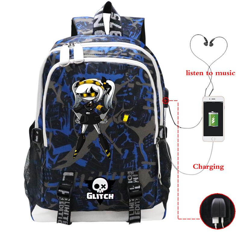 Murder Drones Leisure Travel Backpack Multifunctional USB Student School Bag Large Capacity