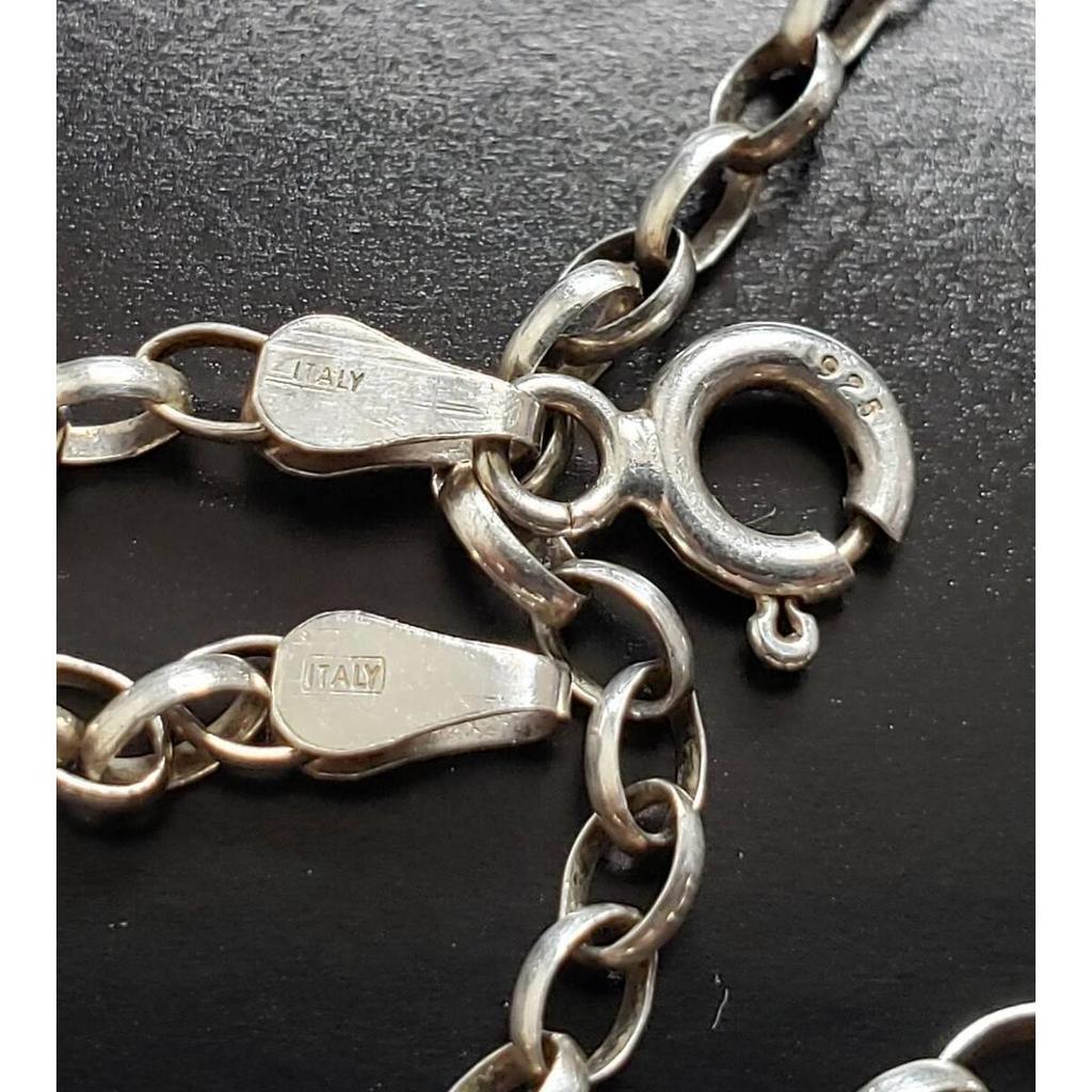 Used Antique Sterling Silver T Bar Necklace Albert Chain 5.0g Sterling Silver Pocket Watch Vintage Necklace SILVER CHAIN
