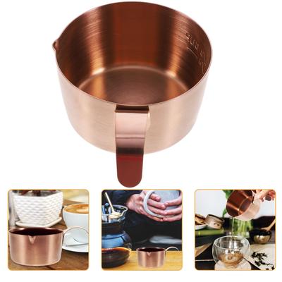 80Ml Stainless Steel Rose Gold Coffee Extraction Cup Measuring Pitcher Milk Frothing Container Small Creamer Sauce Cup Kitchen