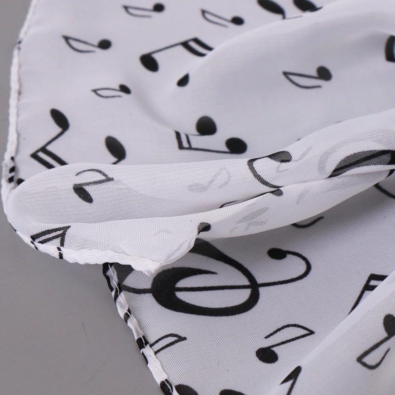 Kobiety Dama Nuta Muzyczna Szyfonowa Apaszka Szal Szalik Szaliki Wysokiej Jakości Wspaniałe Elastyczne Piękne Szaliki