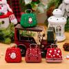 2Pcs Portable Christmas Iron Candy Container Christmas Cheer Candy Holders Snacks Case with Colorful Seasonal Pattern