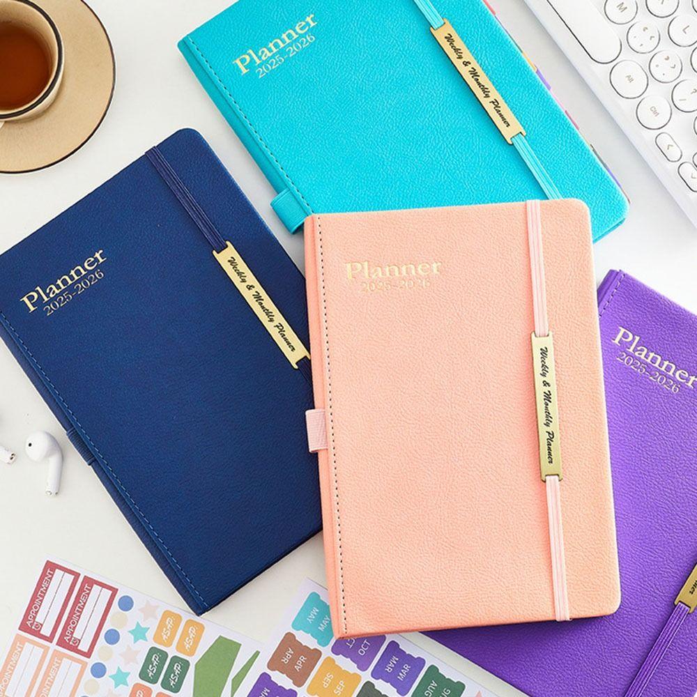 

Efficient 2025-2026 Planner A5 Size Weekly & Monthly Planner Durable Hardcover Calendar Office фиолетовый