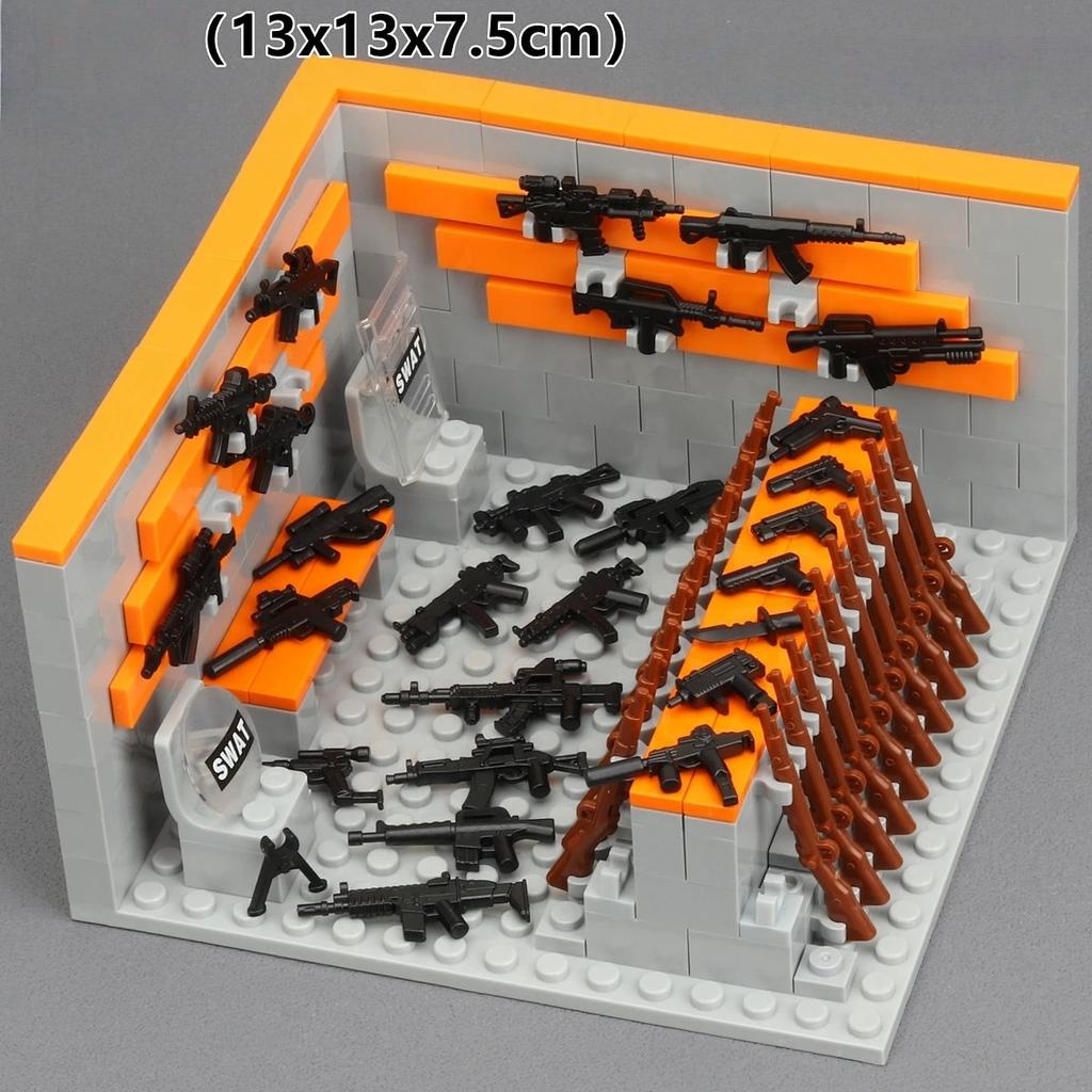 Minifigure Arsenal Giocattolo per Laboratorio con Blocchi da Costruzione Assemblati