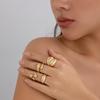 3/4Pcs Dating Rings Open Rings Adjustable Finger Rings Geometric Open Rings Finger Jewelry Suitable For Party Daily
