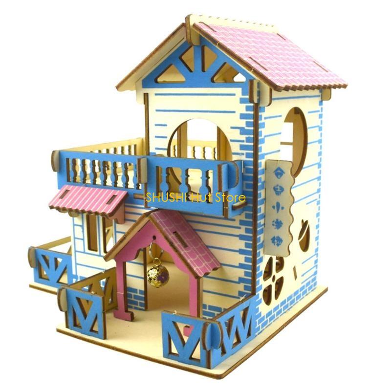 

Activities Exercise Small Animals House Pet Gerbil Double Layer Villa D57B