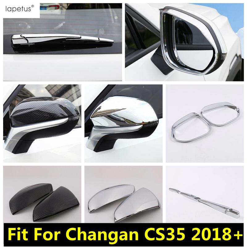 Rear Window Wiper Rearview Mirror Rain Eyebrow Shade Frame Decor Cover Trim Accessories Exterior For Changan CS35 2018 -