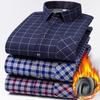 Men's Winter Sherpa Lined Flannel Shirt Jackets Long Sleeve Button Down Fleece Dress Shirts for Men Casual Warm Comfortable Thermal Shirt With Pockets