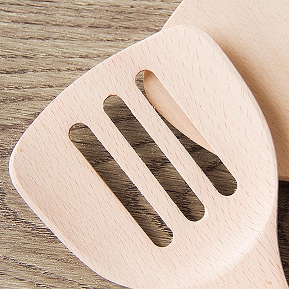 Natural Wok Shovels Cookware Cooking Tool Hanging Wooden Spatula Kitchen Utensil Turner Shovel