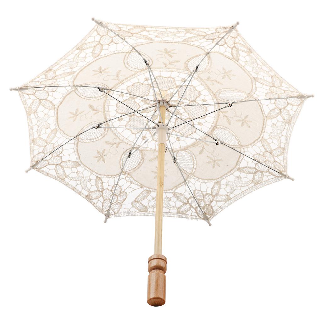 Bridal Lace Cotton Umbrella for Wedding Parties Dancing Photography Prop