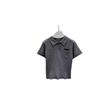 Miu Style European Fashion 2026 Early Spring Pocket Logo Jacquard Short-Sleeve Polo Shirt - Age-Reducing Casual Top