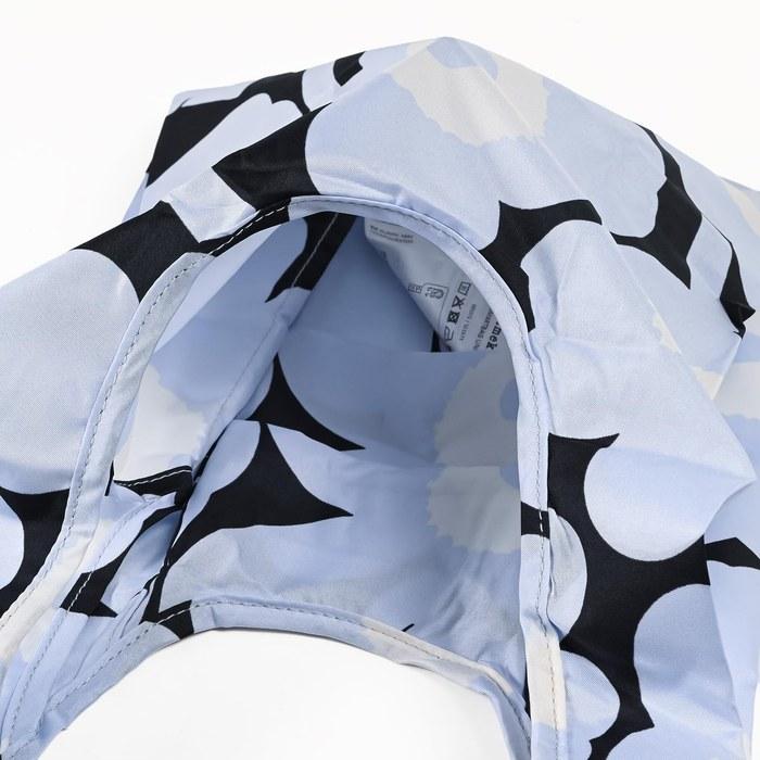 Marimekko Mini Eco Bag Shopping Bag Mini Smart Bag Unikko Light Blue Black Off White 95572 095572 159 23cm x 26cm x 32cm