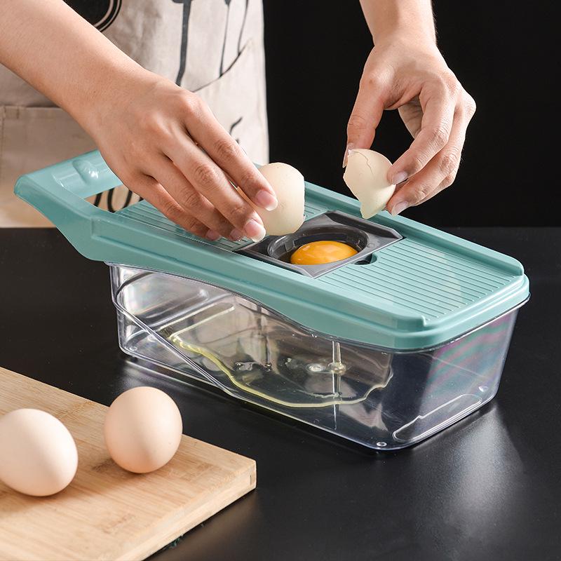 Multifunctional Kitchen Tool Set: Grater, Egg Separator, Vegetable Dicer & Slicer