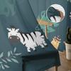 Giraffe Zebra Leaf Tulle Curtains For Living Room Sheer Curtain Bedroom Veil Organza Decorative Window Treatments