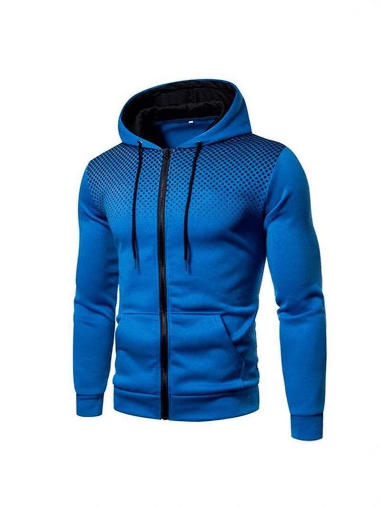 Men's Zip-up Hoodie for Casual Sports Fitness - Autumn/Winter Style
