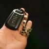 Vintage Copper Vajra Pestle Keychain Pendant Feng Shui Ornament Religious Home Decorations Antique Brass Desk Decors
