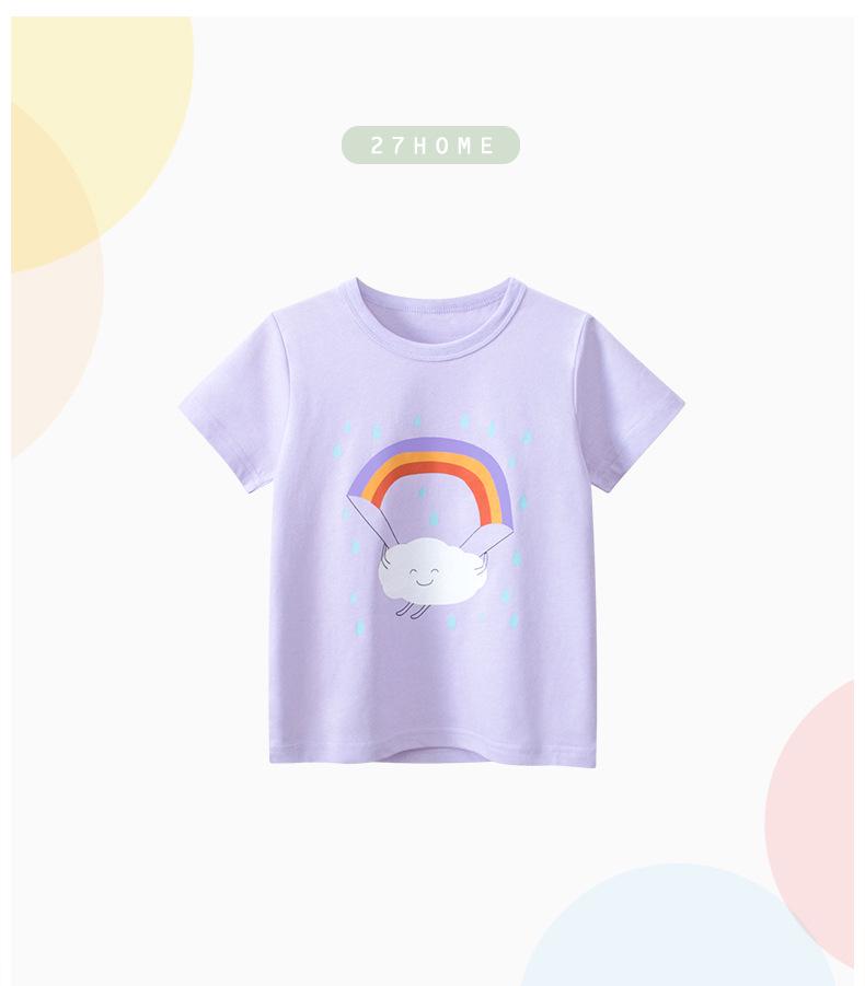 27home Spring/Summer 2024 Girls' Short-Sleeve T-Shirt for Babies