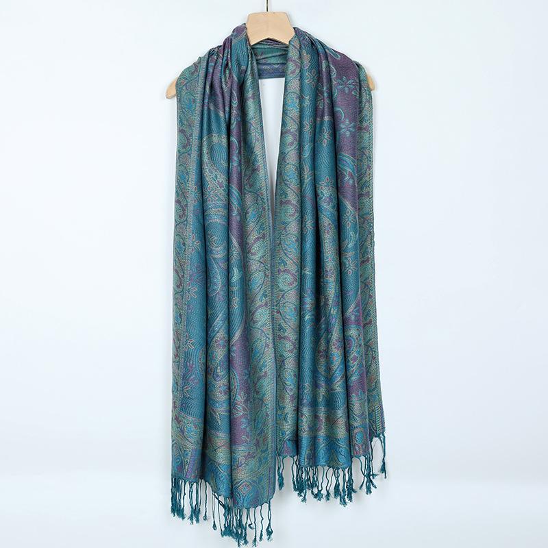 New Jacquard Exterior Women's Shawl Paisley Scarf Women's Spring and Summer Fashion Retro Long Scarf