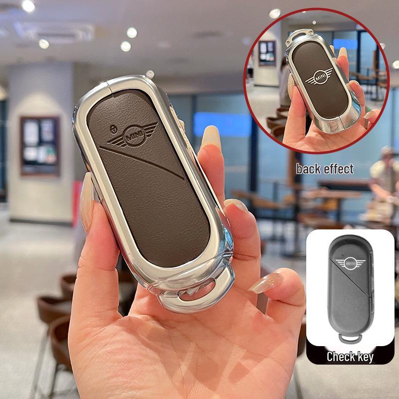 BMW Mini Key Covers: Premium Leather and Metal Buckle for New Energy Countryman and Cooper – Set of 25