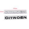Plata Negra para Citroën C1 C2 C4 C5 Elysee ABS Cromo Logo Emblema Letras Insignia Estilo Exterior del Coche Pegatina Trasera del Maletero del Automóvil