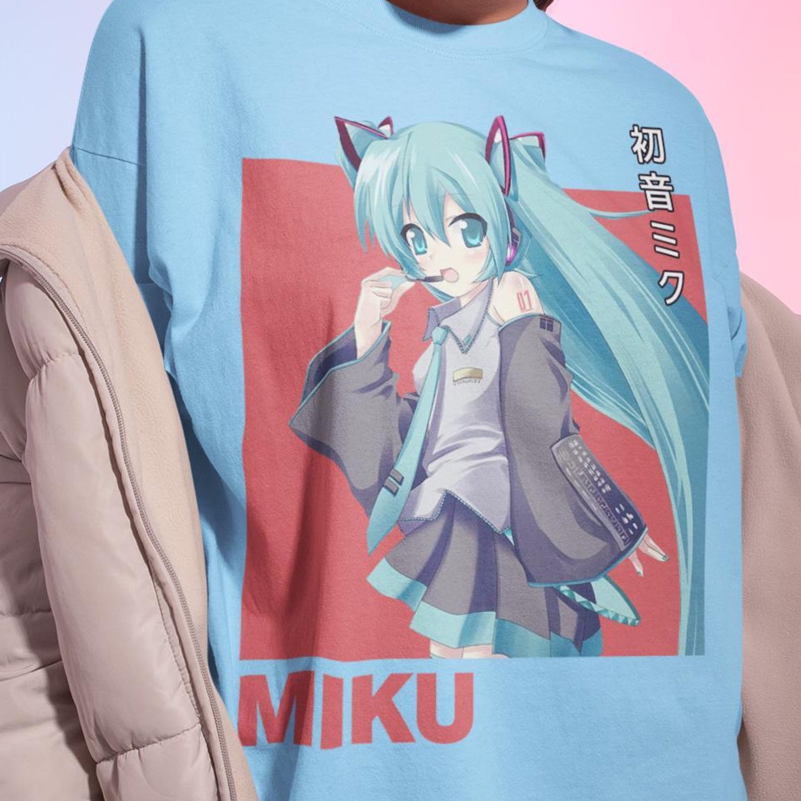 Hatsune Miku Vocaloid Shirt – Anime Merch T-Shirt,Hatsune Tee 3XL