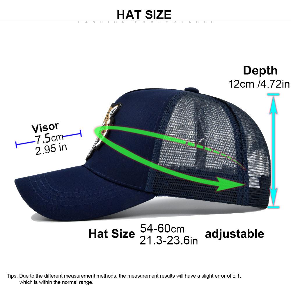 High Quality Embroidery Animal Mesh Baseball Cap Unisex Adjustable Cotton Fashion Hip Hop Snapback Outdoor Breathable Sun Hat