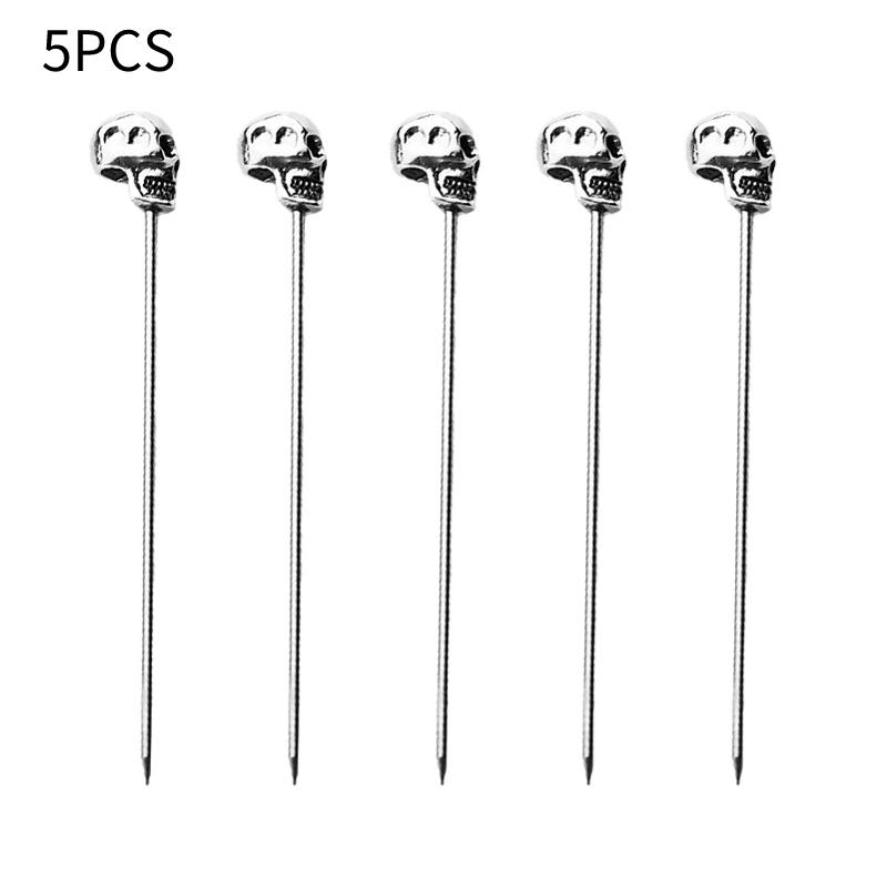 5-10Pcs Creative Stainless Steel Cocktail Picks Martini Picks Juice Decoration Picks Bar Bartending Tools Kitchen Accessories