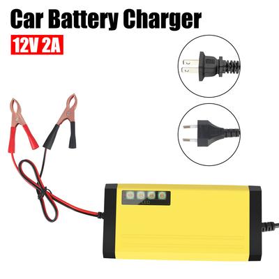 Autobatterieladegerät 220V Strom Impuls Reparatur Ladegerät LED Anzeige Nass Trocken Blei Säure Batterie Moto LKW Batterieladegerät 12V 2A