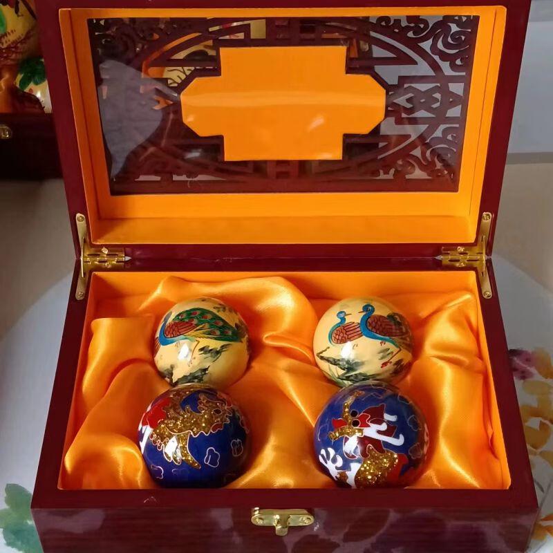 Hand-painted Cloisonné Baoding Health Balls