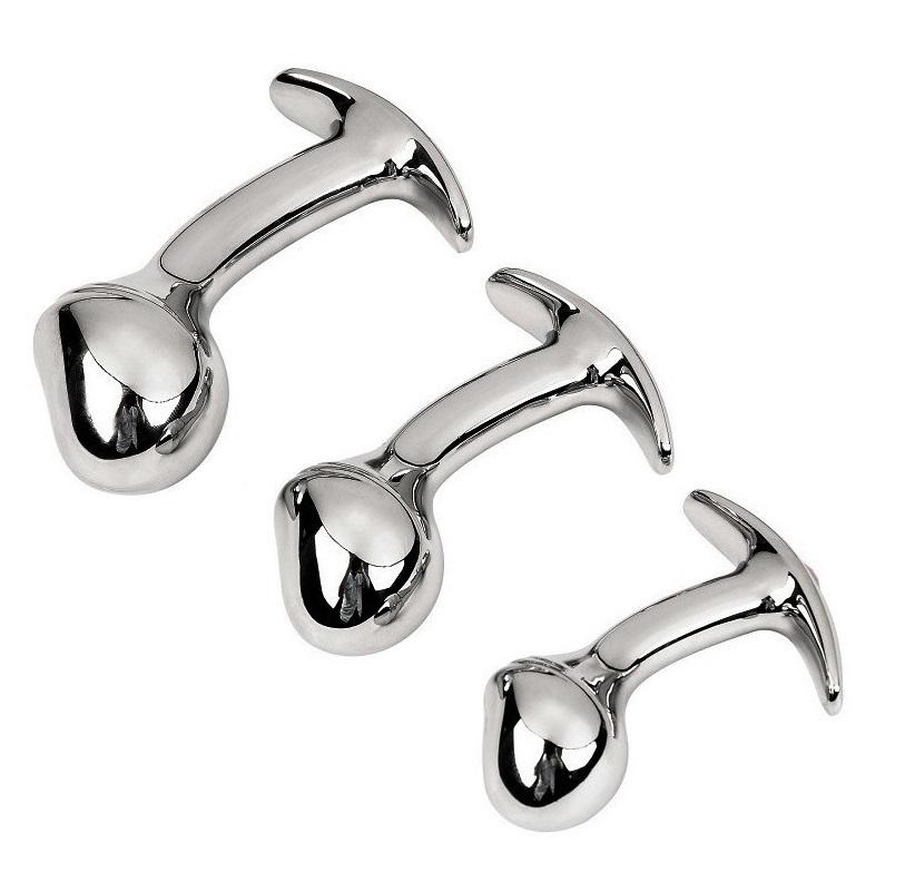 Anal Beads Butt Plug Set Fake Dildo Metal Anal Plug Wearable Insert Sex Toy For Male Female