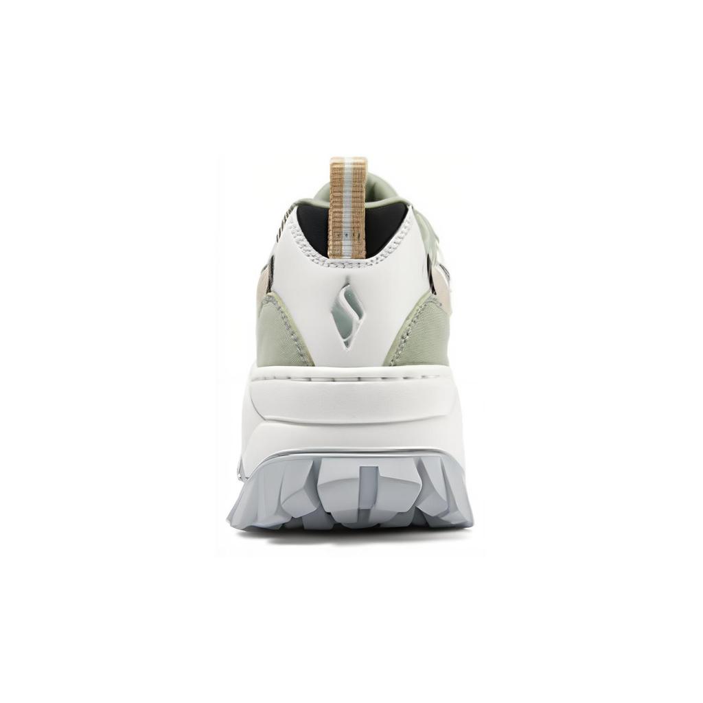 Skechers Street Textile, Artificial Leather Low top Casual Shoes Women's White Green Gray 177233-OLMT