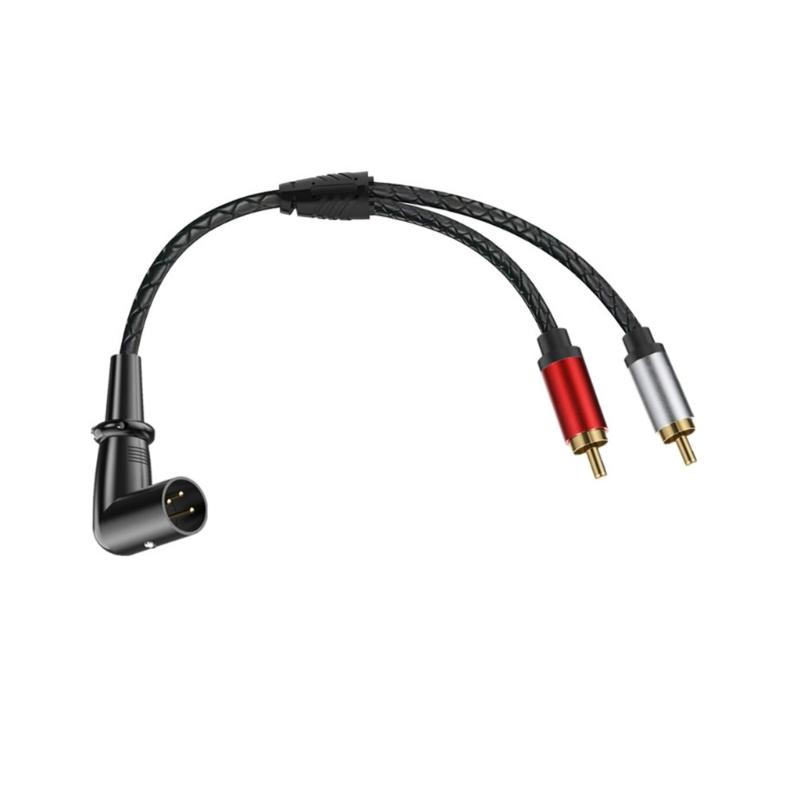 3Pin Male To 2RCA Male Splitter 3Pin To 2RCA Stereo Patching Sound Cable Interconnect Duplicator Cable Adapter
