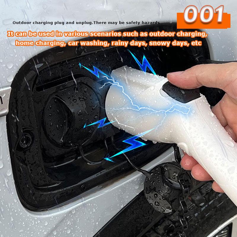 Per ZEEKR 001 2024 Copertura Antipioggia per Ricarica Auto Pistola di Ricarica Elettrica da Esterno Copertura Impermeabile per Auto Accessori di Protezione Neve Pioggia