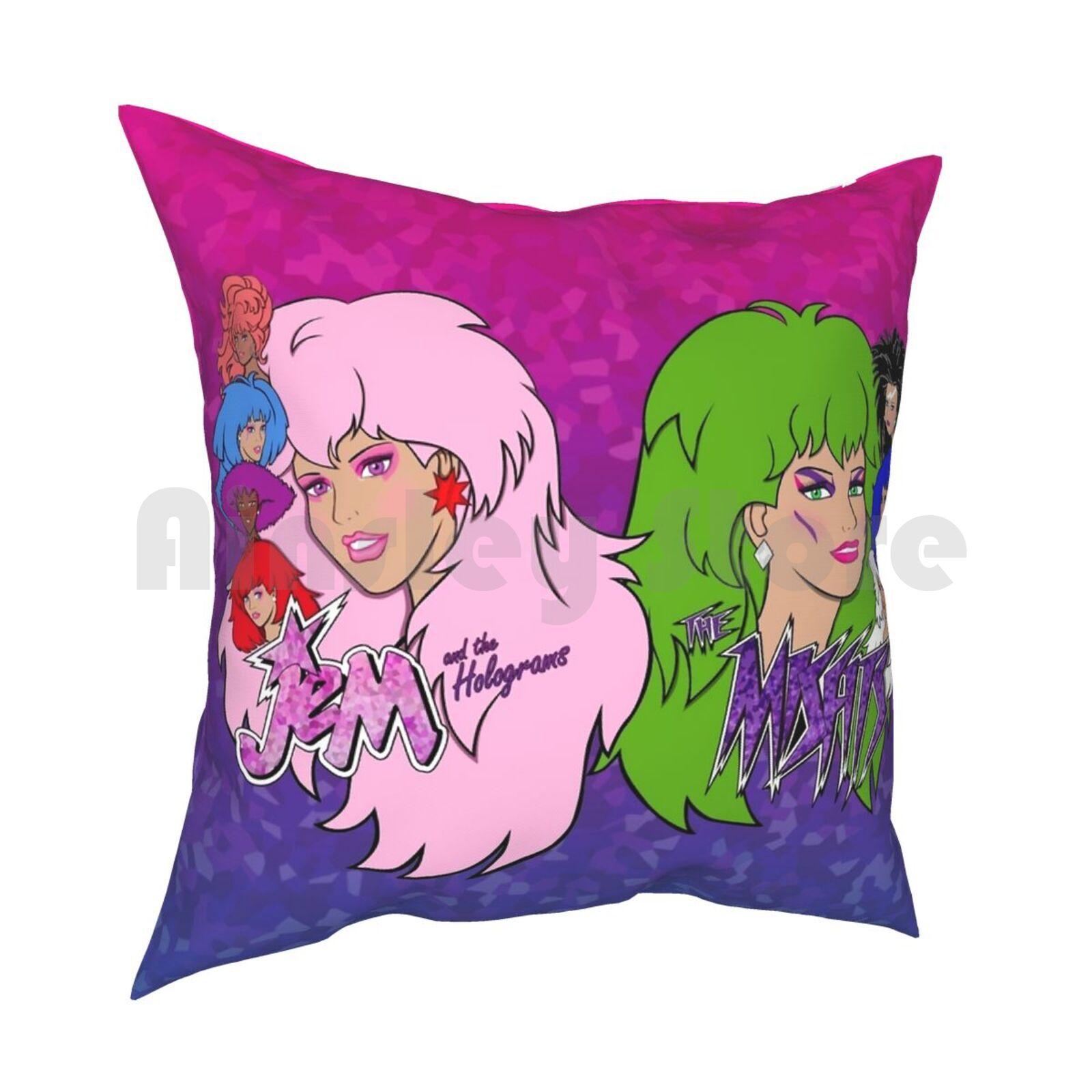 Jem And The Holograms Vs The Pillow Case Printed Home Soft DIY Pillow Cover Jem Jem And The Holograms Aja Shana Kimber Raya 30x30cm 12x12in