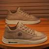 Herrenschuhe Mode Leder Freizeitschuhe für Herren Mesh Atmungsaktive Sneaker Schnürschuhe Plateau Vulkanisierte Schuhe Zapatillas De Hombre