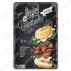 Eat Breakfast at Night Funny Sign, Kitchen Wall Decor Metal Plaque 20x30cm