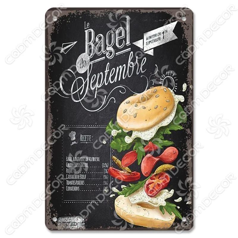 Eat Breakfast at Night Funny Sign, Kitchen Wall Decor Metal Plaque 20x30cm