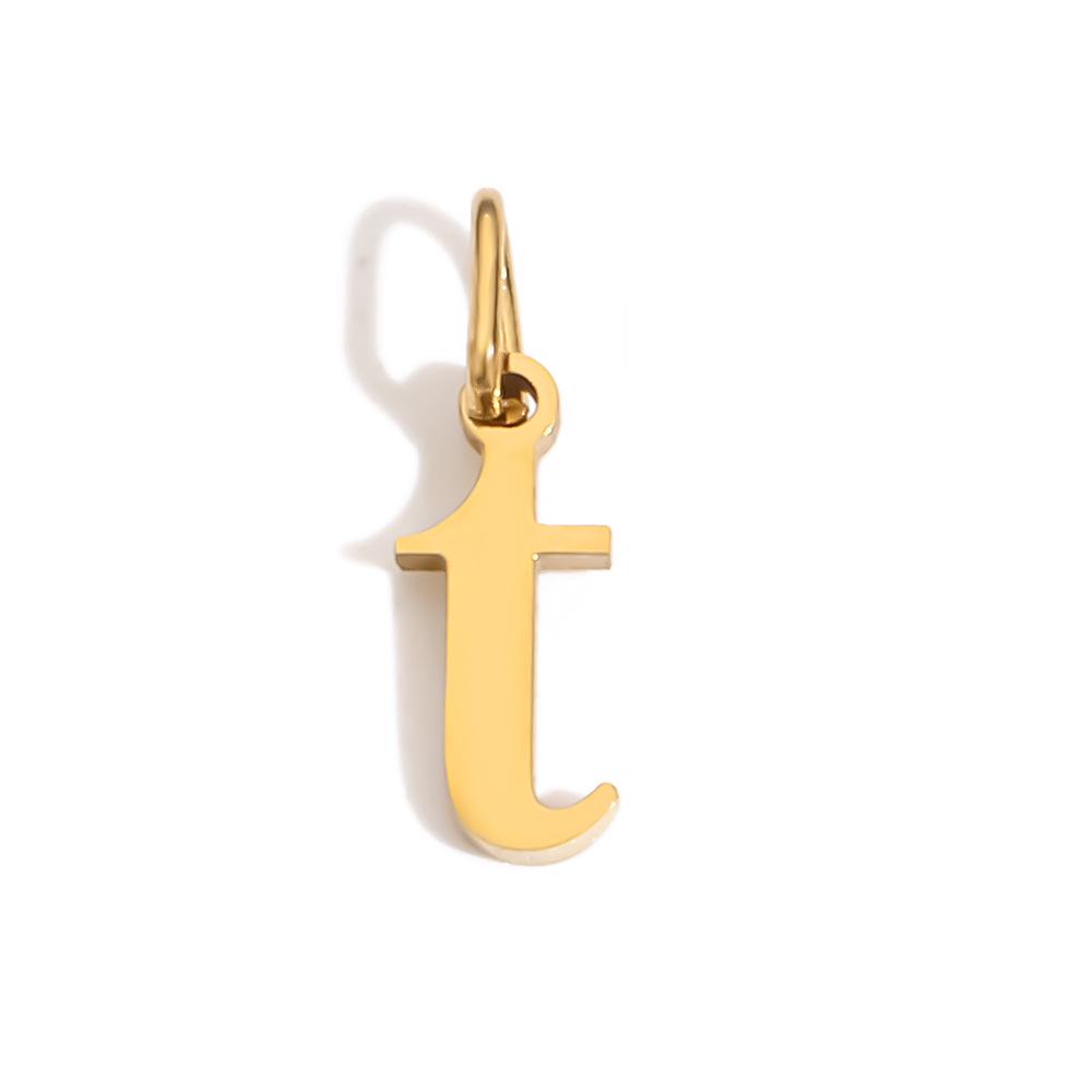 Chi Hang Jewelry Stainless Steel Lowercase Alphabet Pendant - 26 Letters