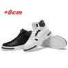Moda FUQIAO Nuove Scarpe con Rialzo Alte Casual Sneakers da Uomo Aumento Altezza 8cm Pelle Scamosciata di Mucca Scarpe Casual da Designer