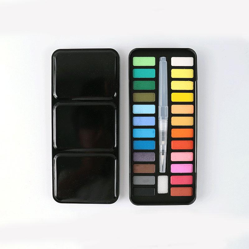

24/36 Colors Solid Watercolor Paint Pigment Set as Drawing Supplies