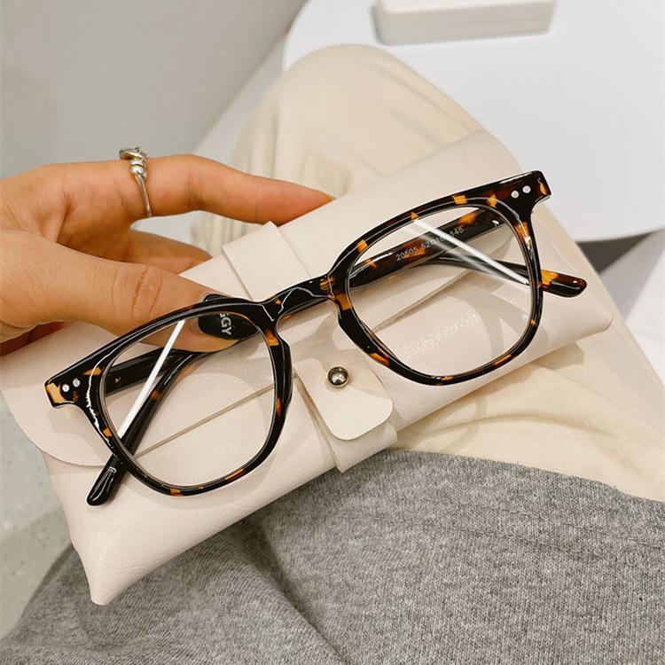 Anti-Blue Light Rice Nail Glasses Frame With The Same 2021 Plain Light Glasses Trendy Round Face