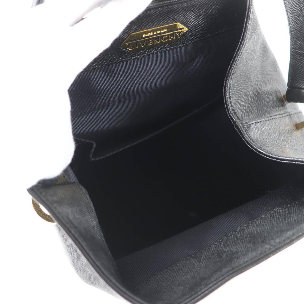 Ótima Bolsa GIVENCHY com Fecho de Giro Bolsa de Viagem de Couro couro preto Feminina Usada