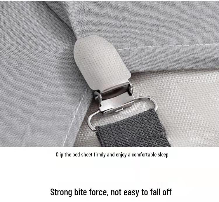 Tri-Head Bed Sheet Fasteners: Anti-Slip Elastic Clips & Fixing Buckles