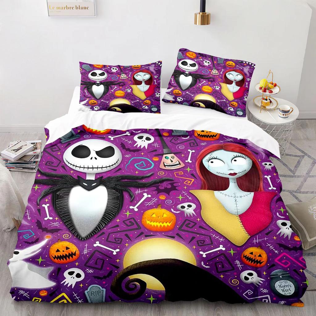 Christmas Horror Night 3D Digital Printing Three-Piece Set, Bedding