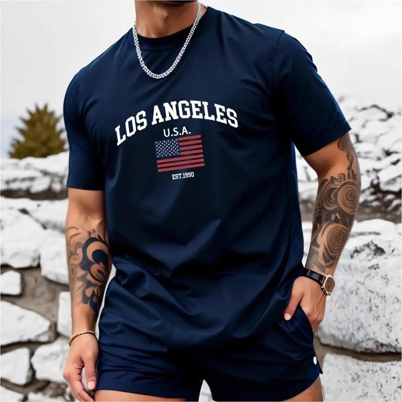 Sommerlicher Farbverlauf 3D-gedrucktes Slim-Fit T-Shirt mit Rundhalsausschnitt für trendbewusste Männer Shirt